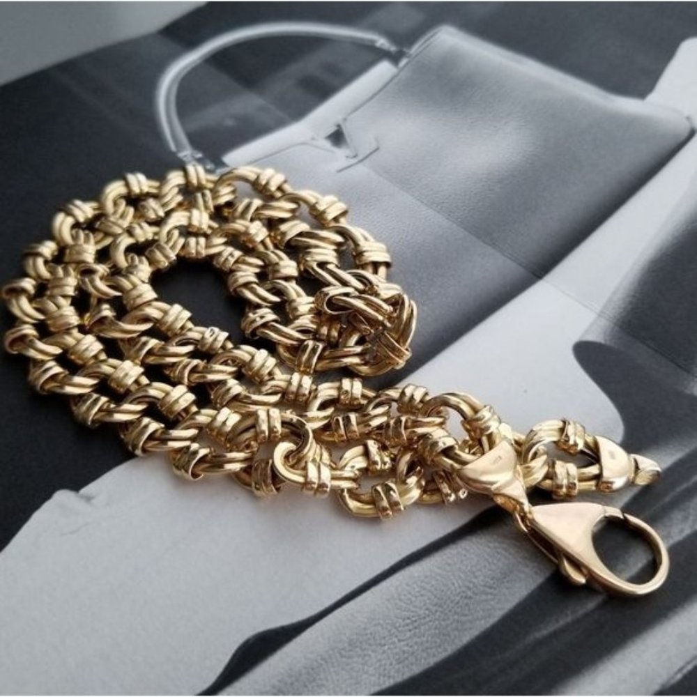 14KT HEAVY VINTAGE YELLOW GOLD NECKLACE